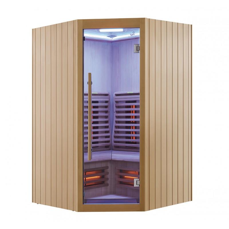 SAUNA INFRAROUGE BOREAL® SIGNATURE 130C D'ANGLE À SPECTRE COMPLET - 130X130X205_1