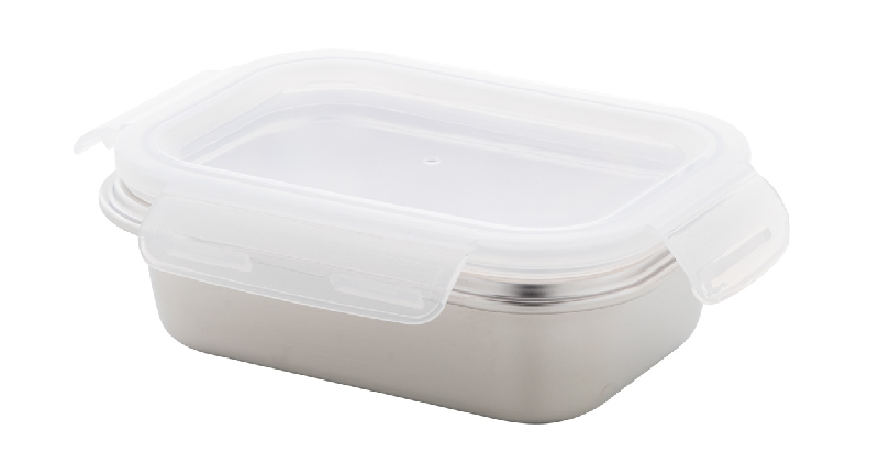 Lunch box en acier inoxydable - 650 ml avec couvercle hermétique en plastique PP - Couleur argenté_1
