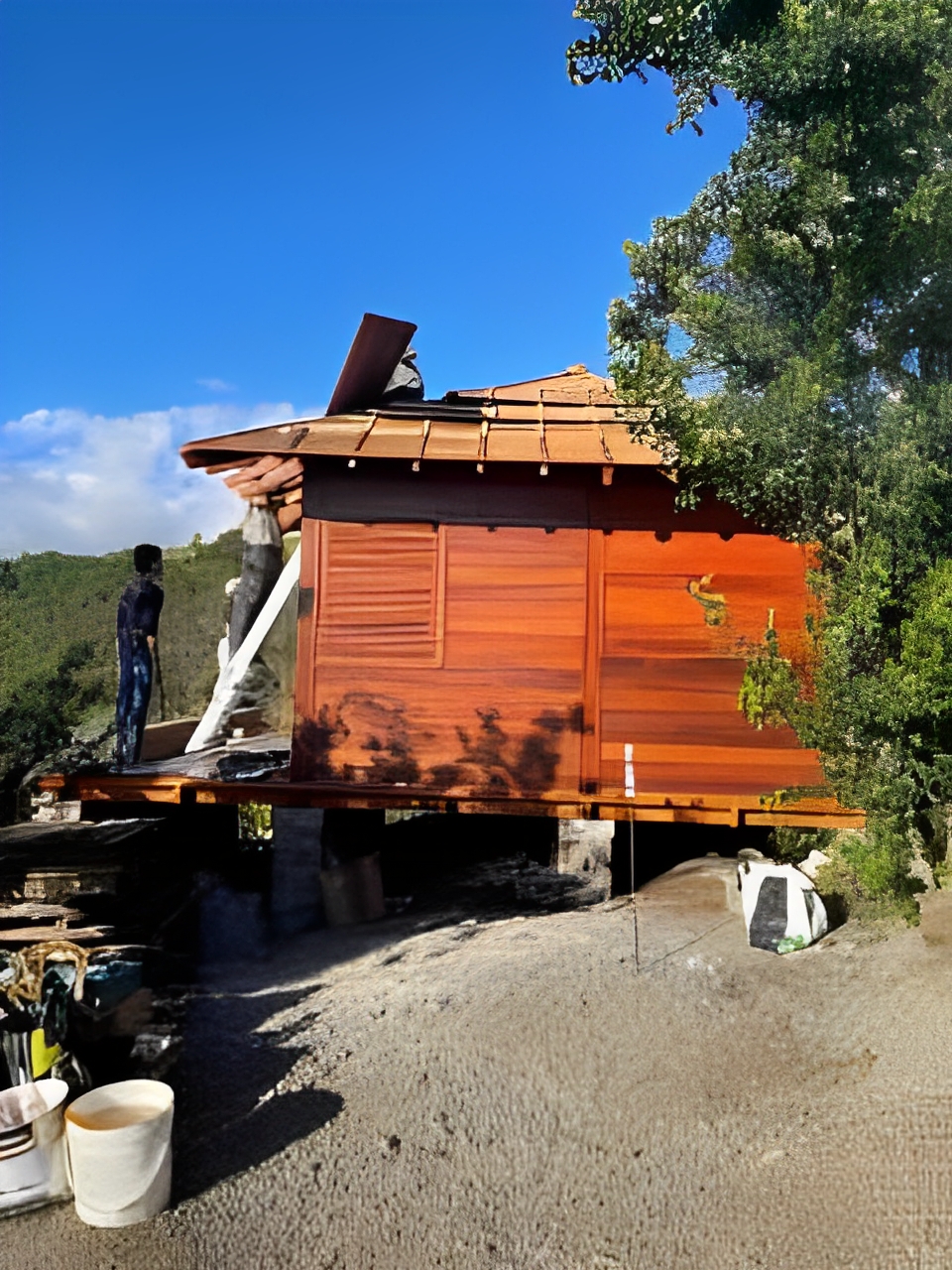 Bungalow en bois exotique 20 m² livré en kit complet