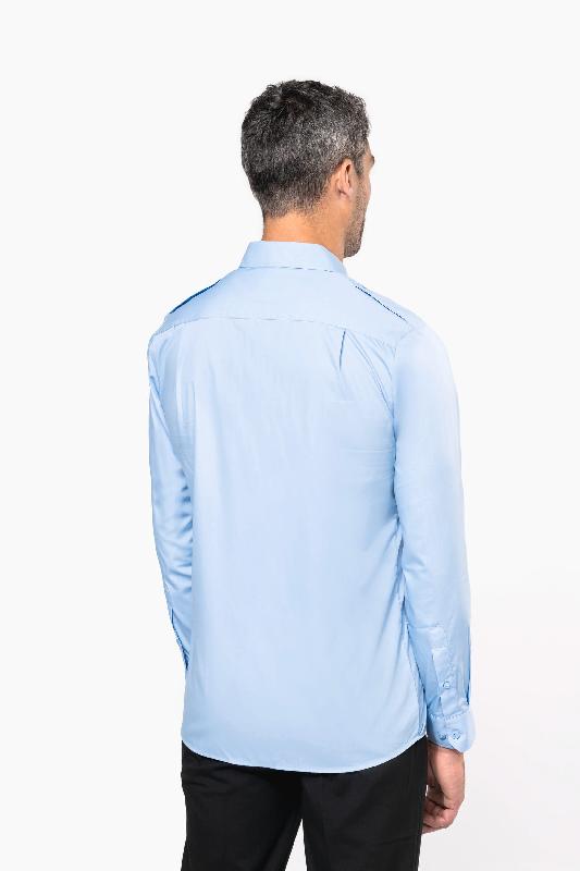 Chemise pilote manches longues homme - Réf: K505 - Kariban - 65% polyester / 35% coton_1