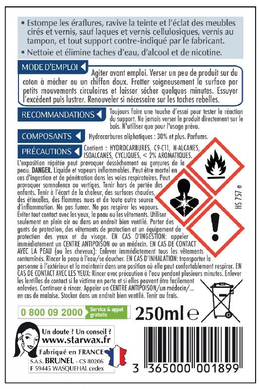 Raviveur meuble en bois STARWAX - bois clair liquide 200 ml - estompe les éraflures, nettoie et rénove_1