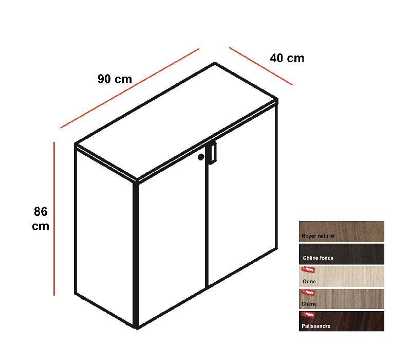 Armoire basse Lithos - Dellarovere. - Chêne foncé_1