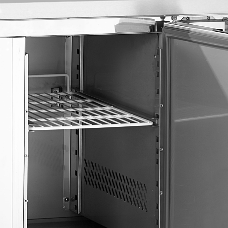 Comptoir pour saladette GN1/1 - 2 portes pleines à charnières | Tefcold - GS91_1