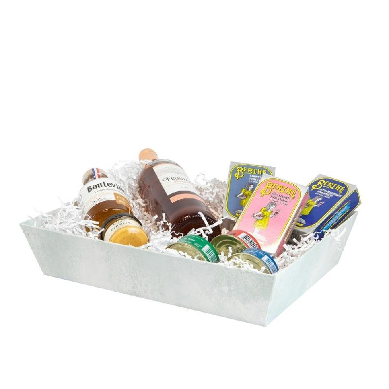 Corbeille carton effet givré 36x27x7 cm_1
