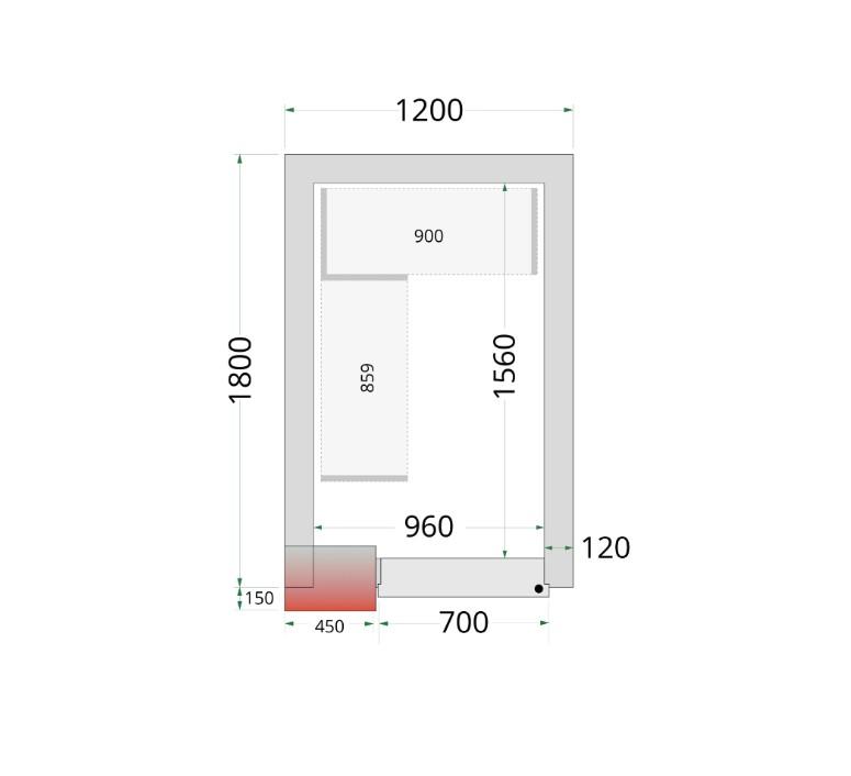 Kit de rayonnage pour Chambres Froides Négatives Tefcold CRNF1224_1