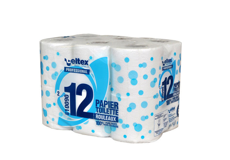 Papier toilette 180f 2plis laize 10cm ø10cm pure ouate blanc ecolabel celtex (c10090)- colis de 96 rlx_1