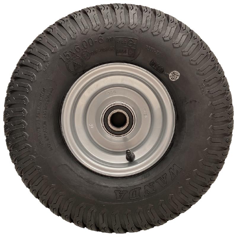 15x6.00-6 Roues de tondeuse à gazon 4ply P332 pneu sur jante 20mm roulements (lot de 4)_1