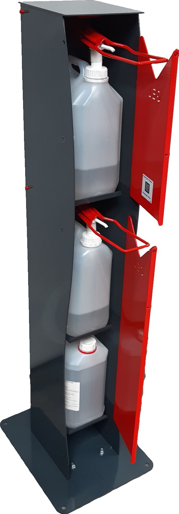 Borne press’n clean pour pmr - actiwork - possède une double commande au coude (haccp) et à pédale_1