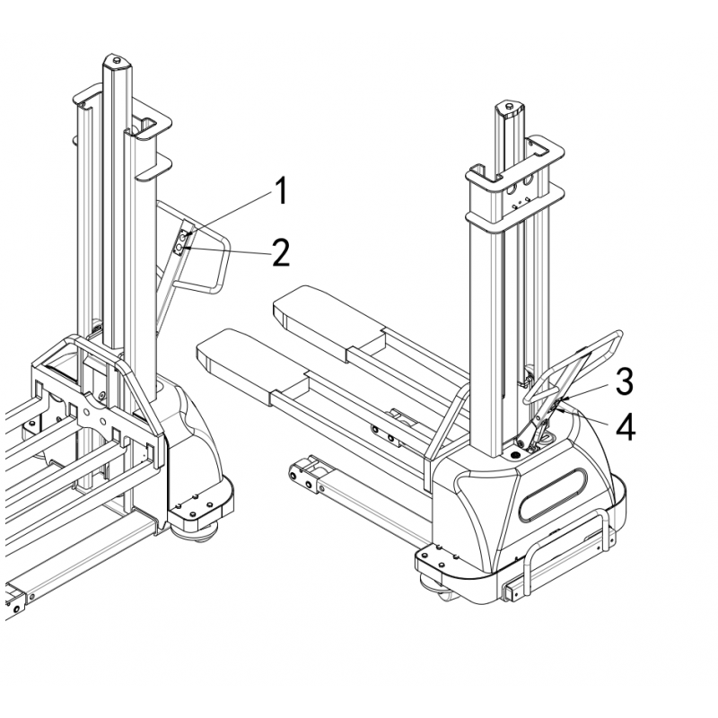 Gerbeur électrique automoteur à chargement automatique CDD05B - 0,5T - 1,5M - hydraulique moderne_1