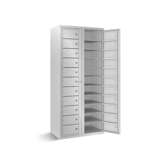 Armoire métallique  - 11 compartiments avec ouverture centralisée ou indépendante pour chaque porte_1