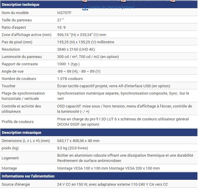 M270tf - ecrans tactiles - winmate inc. - résolution 3840 x 2160_1