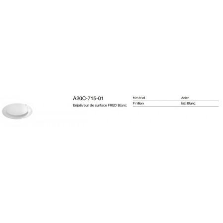 Plafonnier Fred L LED 25W - 1850 lm - 3000K - Noir - Diamètre 298 mm - Aluminium et polycarbonate opale - IP40_1