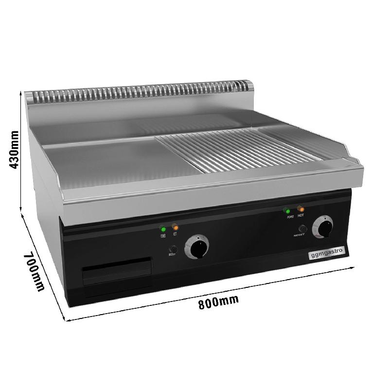 Plaque de cuisson électrique - 7,1 kW - Lisse et rainurée  - Mario 700 | GGM -EGK873MGG_1