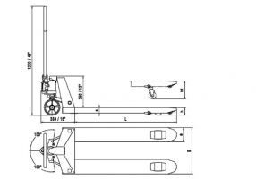 Msa0021 - transpalette manuel en acier inoxydable - disset odiseo - 2000 kg_1