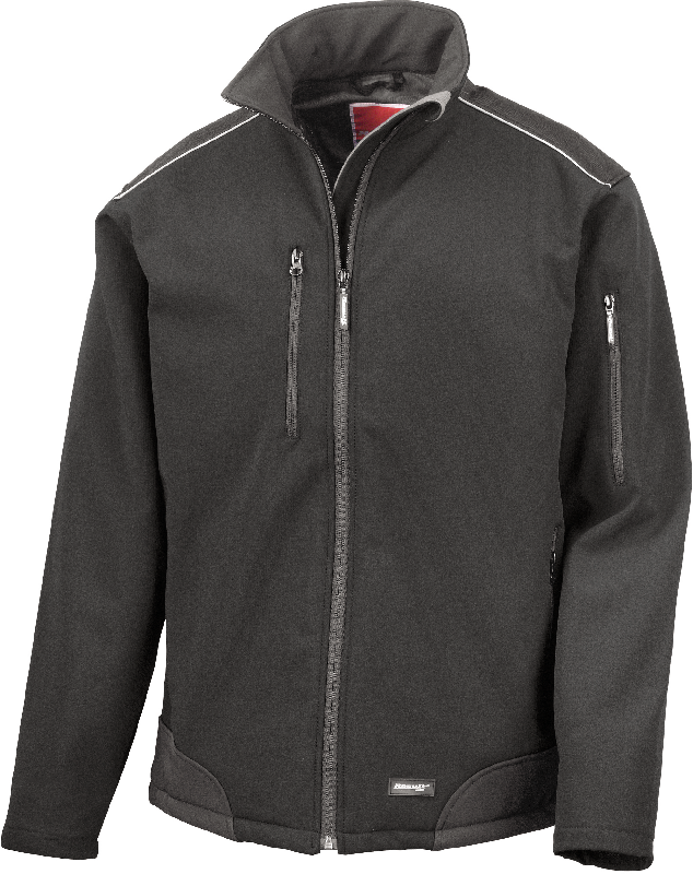 Veste de travail softshell Ripstop avec Cordura - Coupe-vent, respirante et imperméable - Réf : R124_1