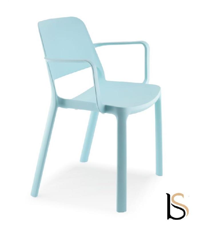 Fauteuil en polypropylène Maike - Sokoa - Bleu pastel_1