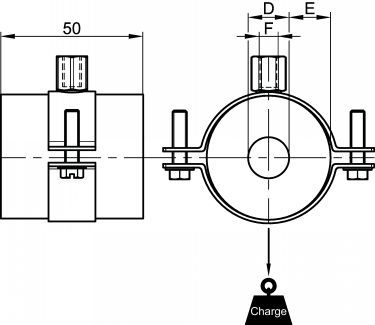 72177 - Colliers de fixation - Bene Inox - Acier zingué avec coquille isolante en mousse (-45°C) - Diamètres : 12 à 219,1 mm_1