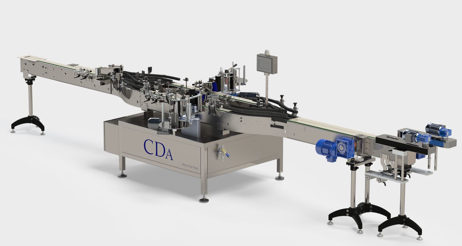Ninon By Pass - Étiqueteuse alimentaire automatique pour produits cylindriques - Cadence 120 produits/min_1