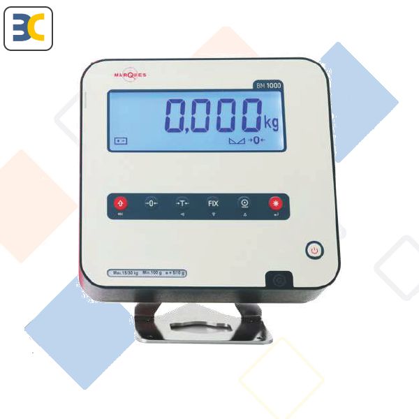 Plateforme MARQUES 4 Capteurs Bas Profil avec Rampe - Acier peint ou inox - 600/1500 kg - Indicateur BM1000 BAT_1