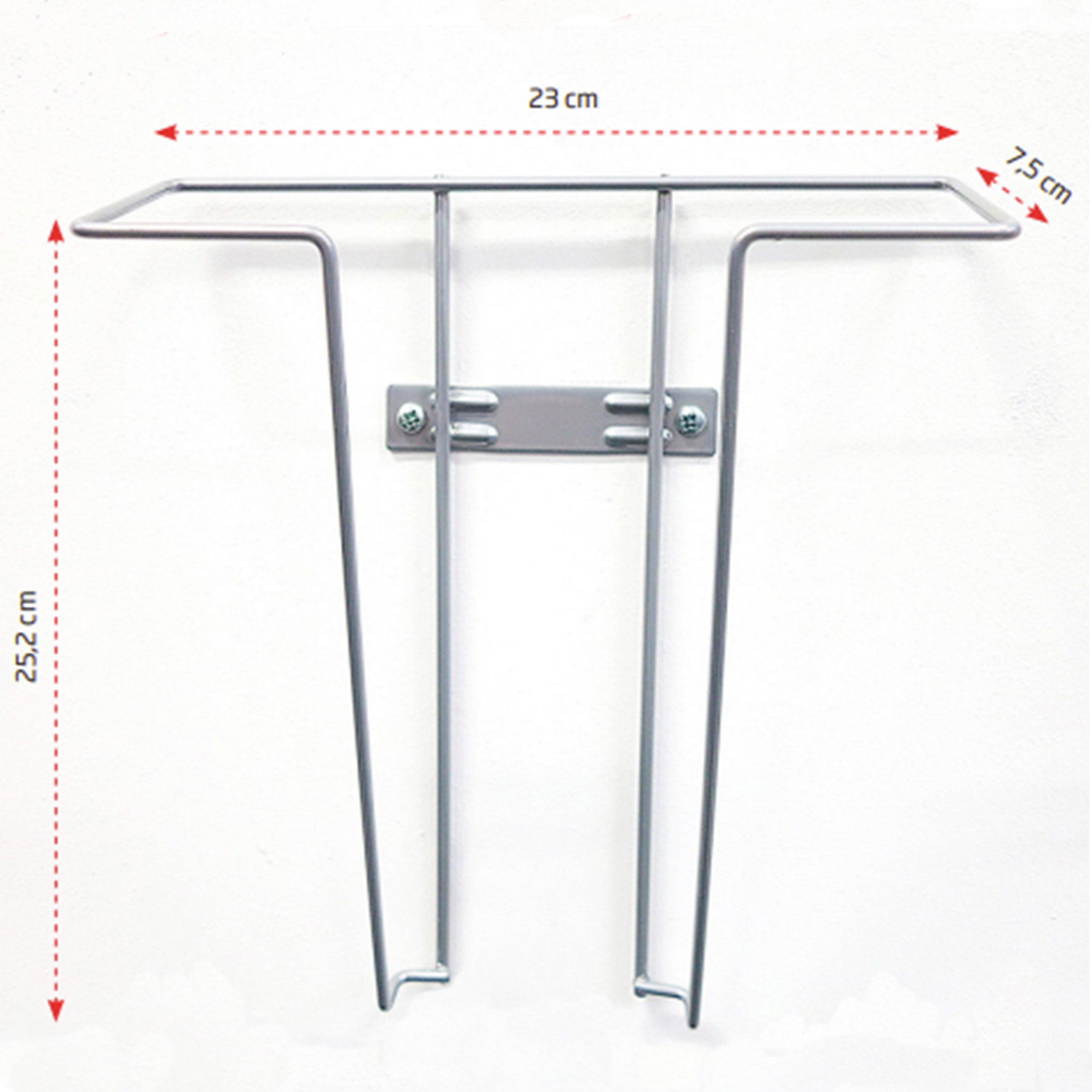 Présentoir Mural 1 case A4 - Fil 100% métallique Réf : 410001 - Capacité 7,5 cm_1
