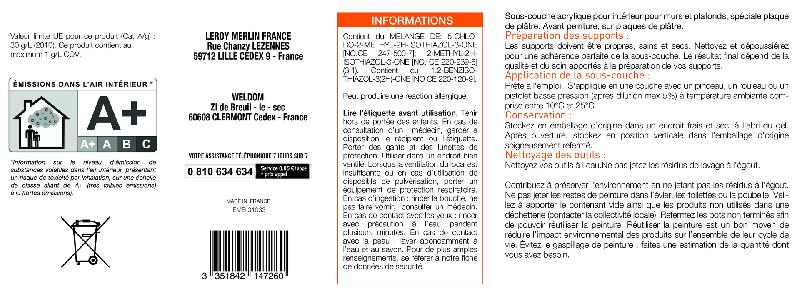 Primaire pour plaque de plâtre - 10L - intérieur - séchage rapide - rendement 70 m²/pot_1