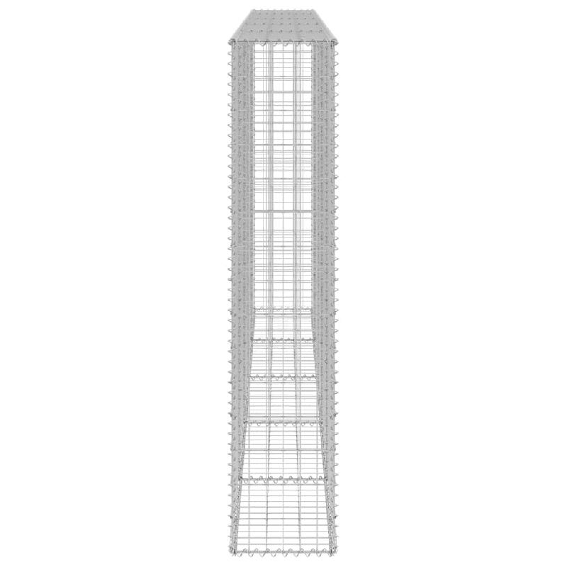 Vidaxl mur en gabion avec couvercles acier galvanisé 300x30x150 cm 147822_1