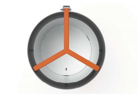 Carro Armato - Poubelle publique - Corbeille à papier cylindrique en tôle d'acier galvanisée avec bac intérieur et structure anti-introduction_1