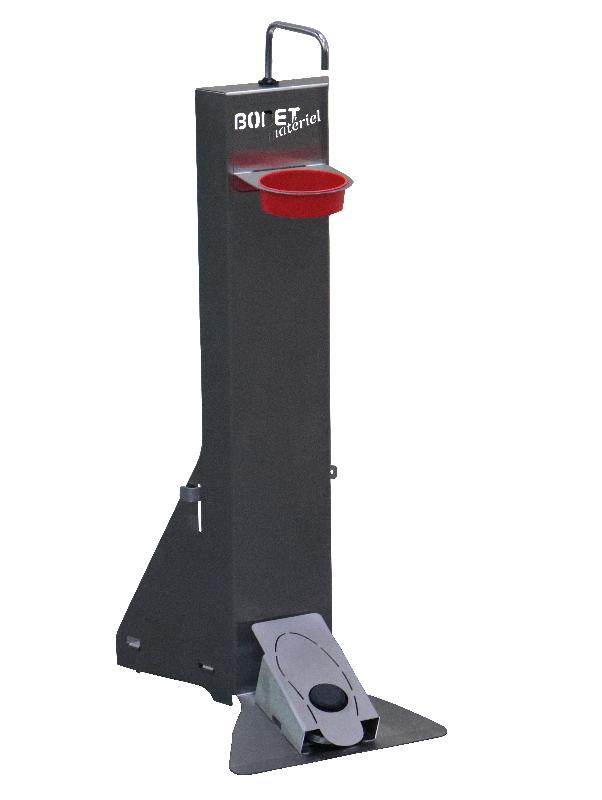 Distributeur gel inox à pédale - acier inoxydable 304L - capacité 5L - Bobet Matériel_1