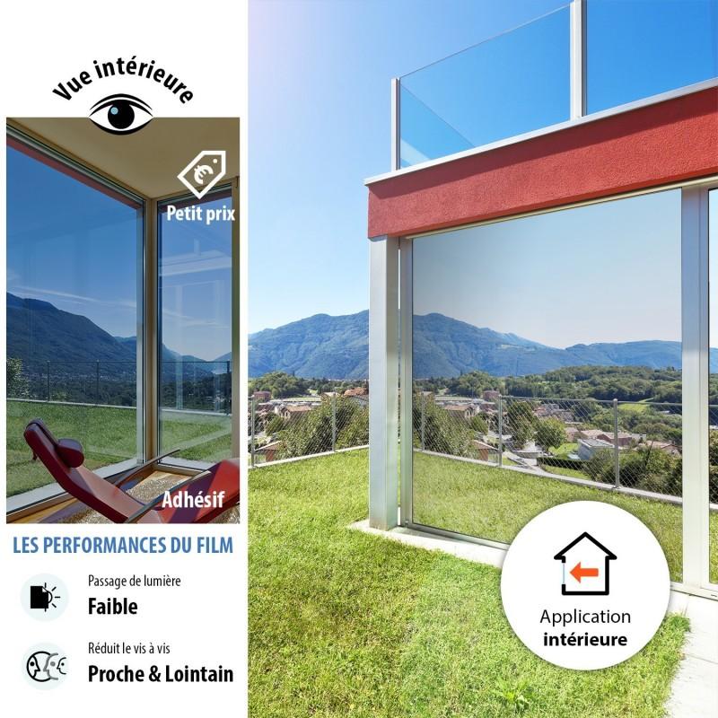 Film miroir sans tain de sécurité - ST24-AAL - Pour petits vitrages - Pose intérieure_1