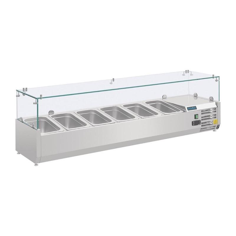 Saladette réfrigérée pour comptoir à pizza Série G 6x GN 1/4 | Polar - AB090_1
