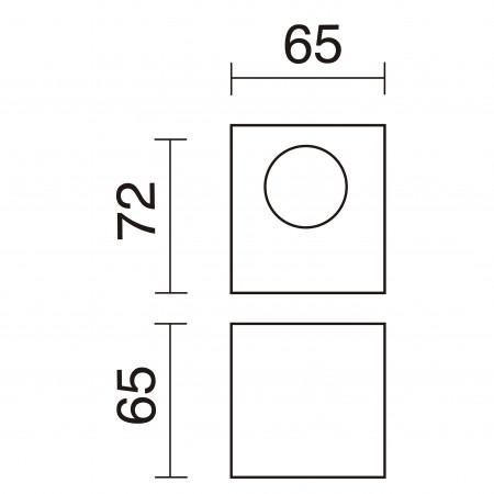 Spot de plafond LED SMD 3W 3000K noir - éclairage vers le bas - IP20 - blanc chaud_1