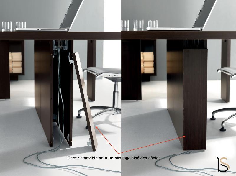 Table de réunion Lithos pour 8 à 10 personnes - Dellarovere - 320, Chêne foncé_1