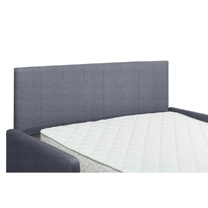 Canapé compact convertible PLAZA bleu navy - Tête de lit intégrée - Matelas 16cm - Système express - Sommier à lattes_1