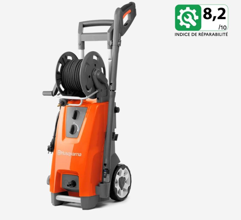 Nettoyeur haute pression extra-large et puissant - HUSQVARNA PW480 avec pompe en laiton, tuyau renforcé et accessoires intégrés_1