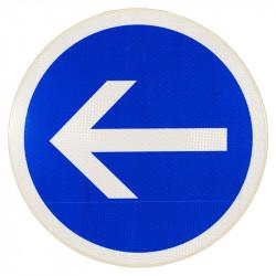 Panneau prescription temporaire BK21-2 - Obligation de tourner à gauche avant le panneau_1