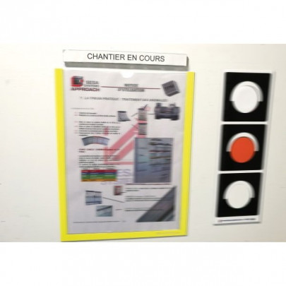 Porte-étiquettes PVC magnétique - 142222 - Transparent, interchangeable, lot de 5_1