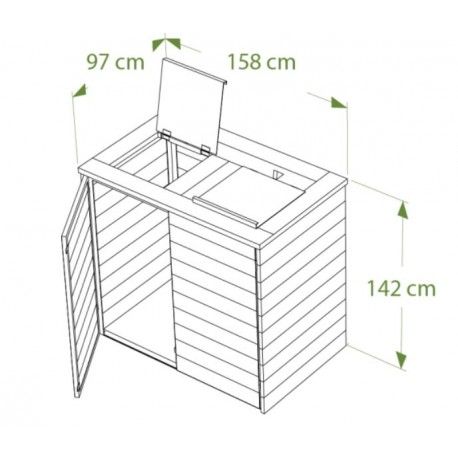 Cache-conteneurs - cofradis - en plastique recyclé à trappes_1
