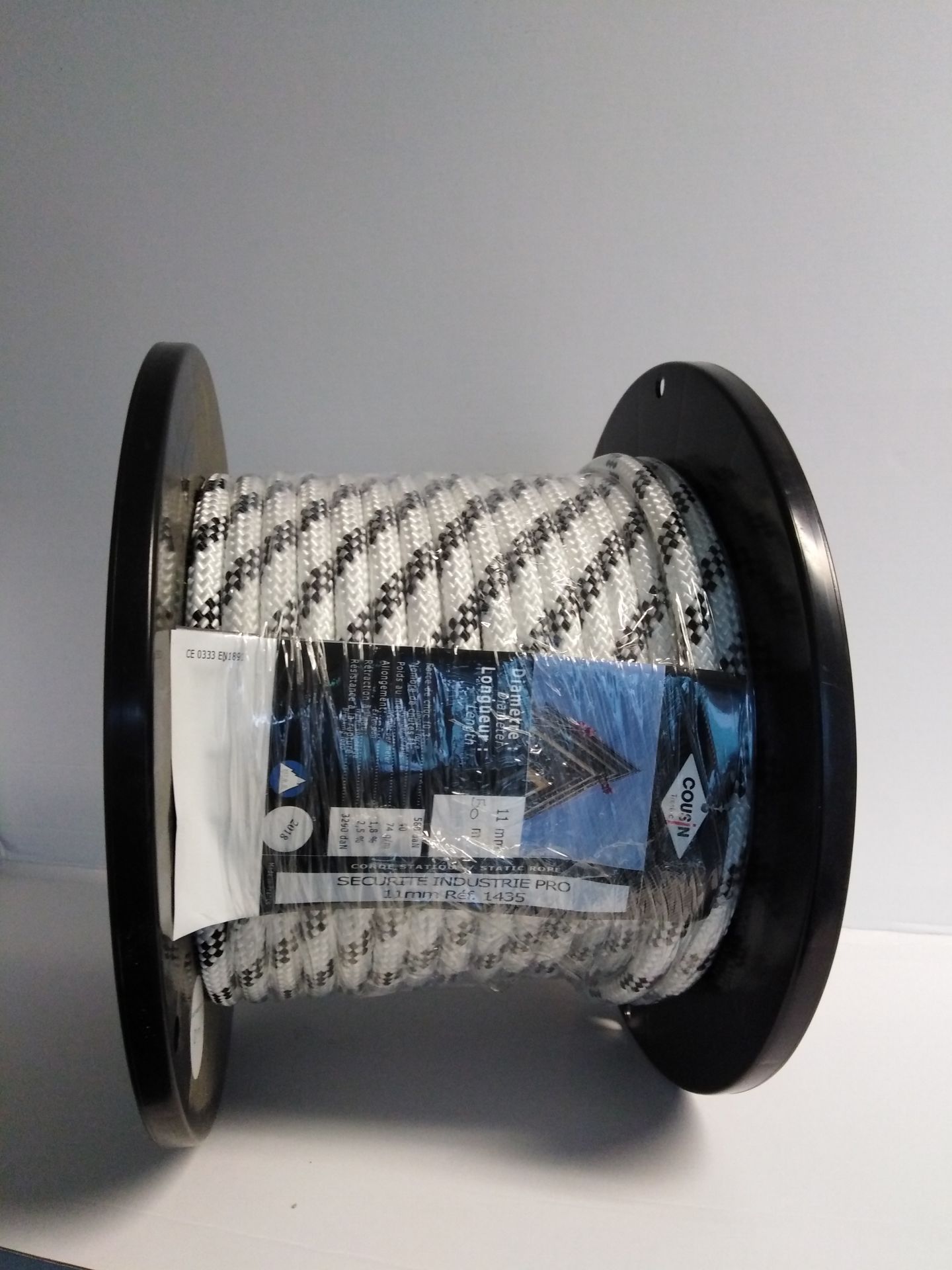 Corde escalade resistance semi statique rouleau 50 mètres fabrication française_1