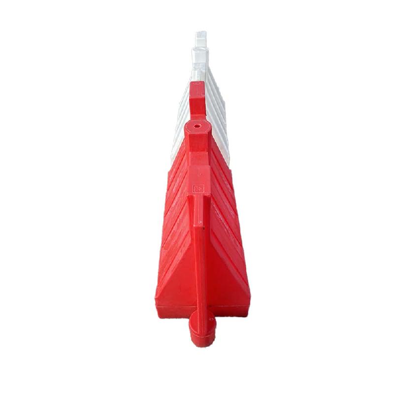 Séparateur de voie lestable - Polyéthylène haute densité - Lot de 9 - Rouge et blanc - Fabrication française_1