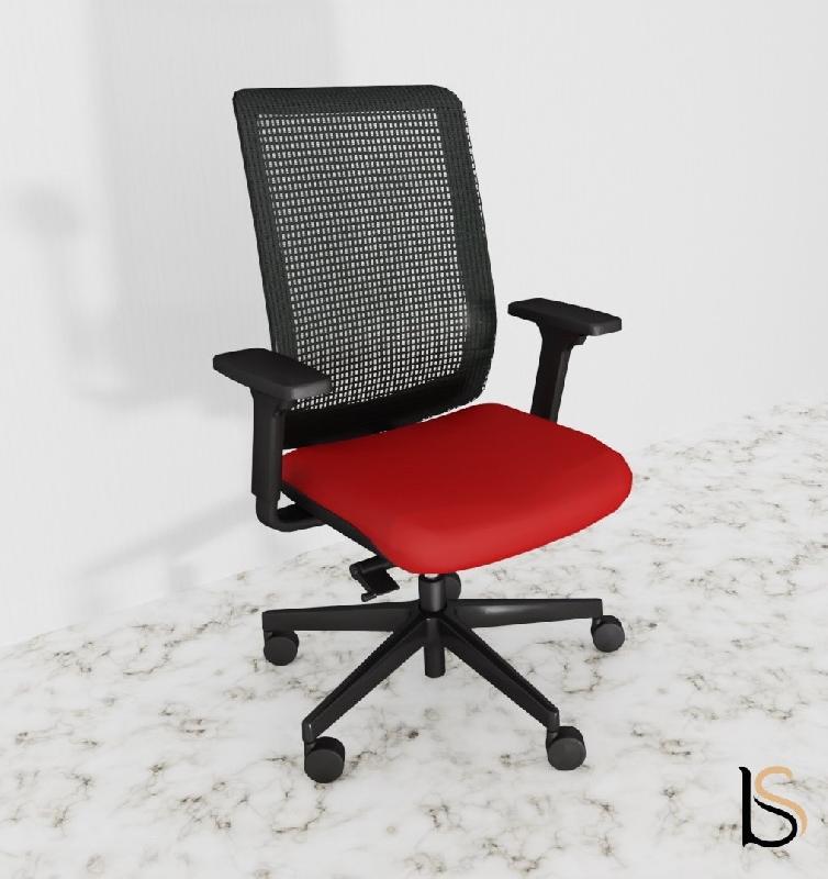 Siège bureautique Wi max dossier filet - Sokoa - Rouge, Oui, Réglable 3D, Non, Classique_0