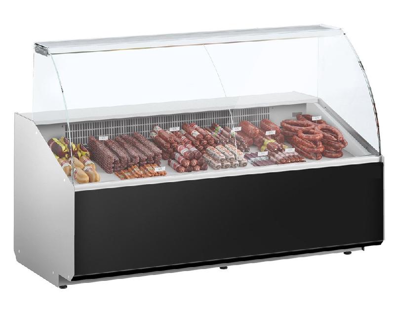 Vitrine réfrigérée avec service-arrière 250 x 98 cm et réserves réfrigérées_1