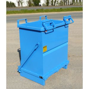 216012 - Benne à fond ouvrant Collvert - 1000 L - Acier nervuré avec commande manuelle et déclenchement automatique_1