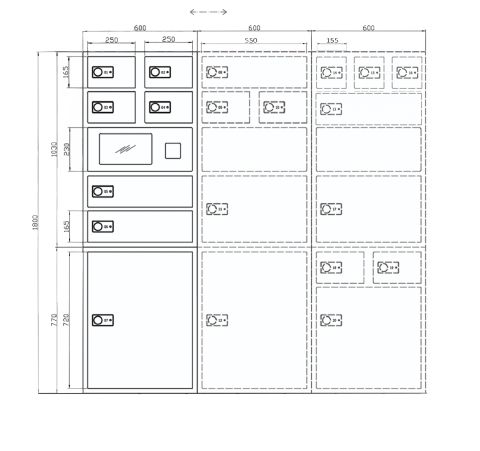 Casiers Click and Collect Ferrimax - Hauteur de 150 mm à 705 mm - Système modulaire personnalisable_1
