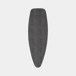 Housse de table à repasser taille D -135 x 45 cm, set complet - Denim Black avec sous-couche 8mm en coton pour fer à vapeur_1