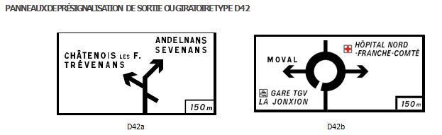 Panneau de présignalisation, type D40 - DA40_1