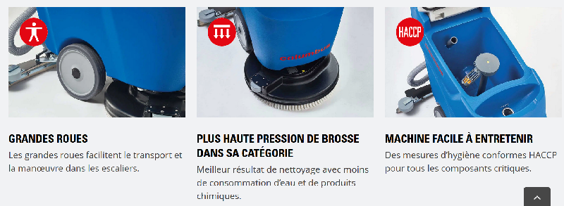 RA 55 K 40 - Autolaveuse compacte Columbus sur secteur avec pression de brossage élevée et timon ergonomique_1