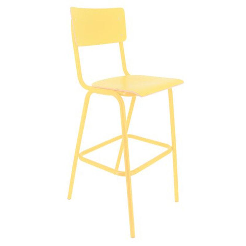 Chaise Haute de Bar  Style Vintage - JAUNE_1