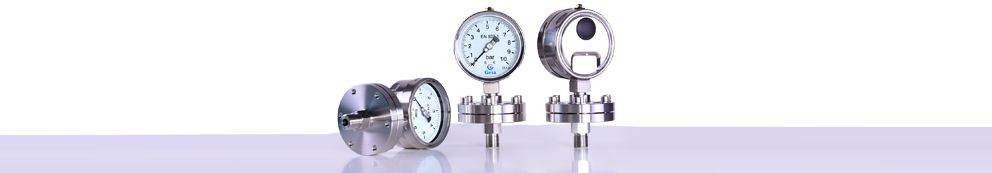 M0306S102D63R25BR4SGE - Manomètres à membrane en acier inoxydable - GESA - Ø88 mm - Pour fluides corrosifs et haute viscosité_1