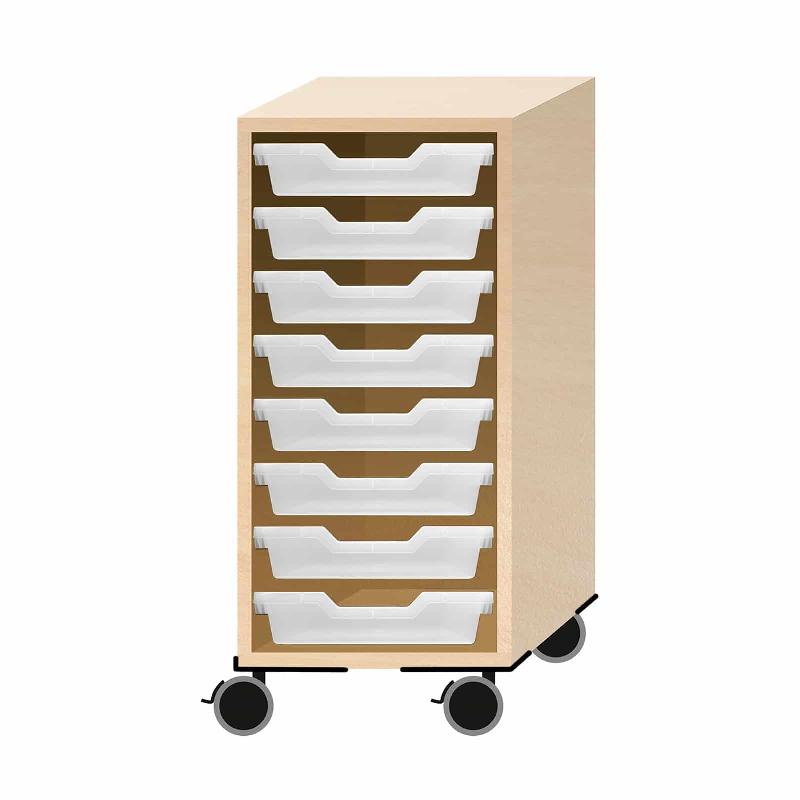 Armoire Mobile 8 Tiroirs - Compacte et Pratique avec Roulettes Pivotantes et Freins  - EWH.8_1