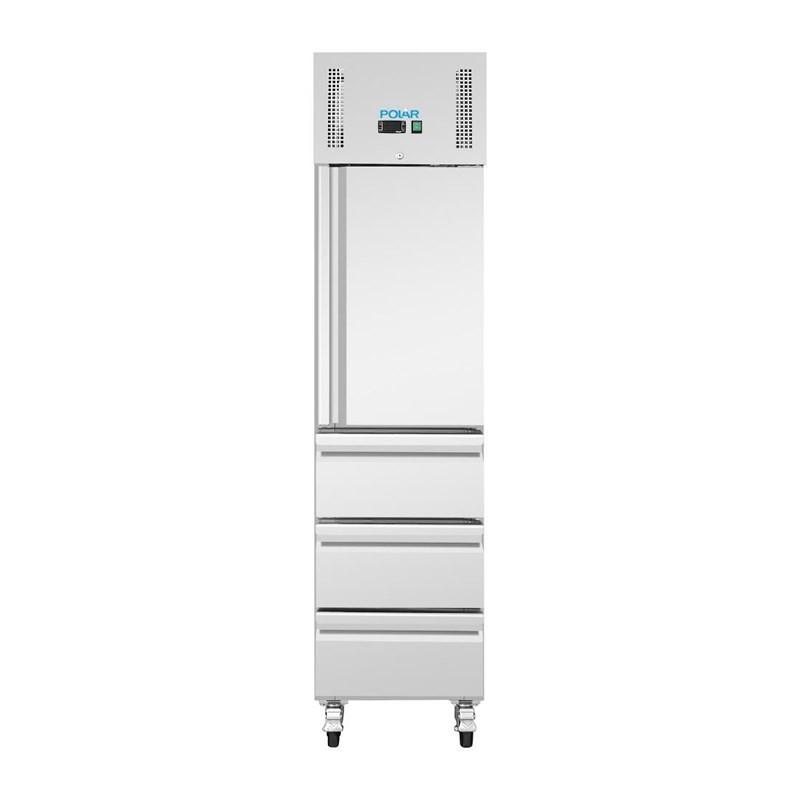 Armoire réfrigérée positive GN slimline 1 porte 3 tiroirs série U 292 L UA113 Polar_1